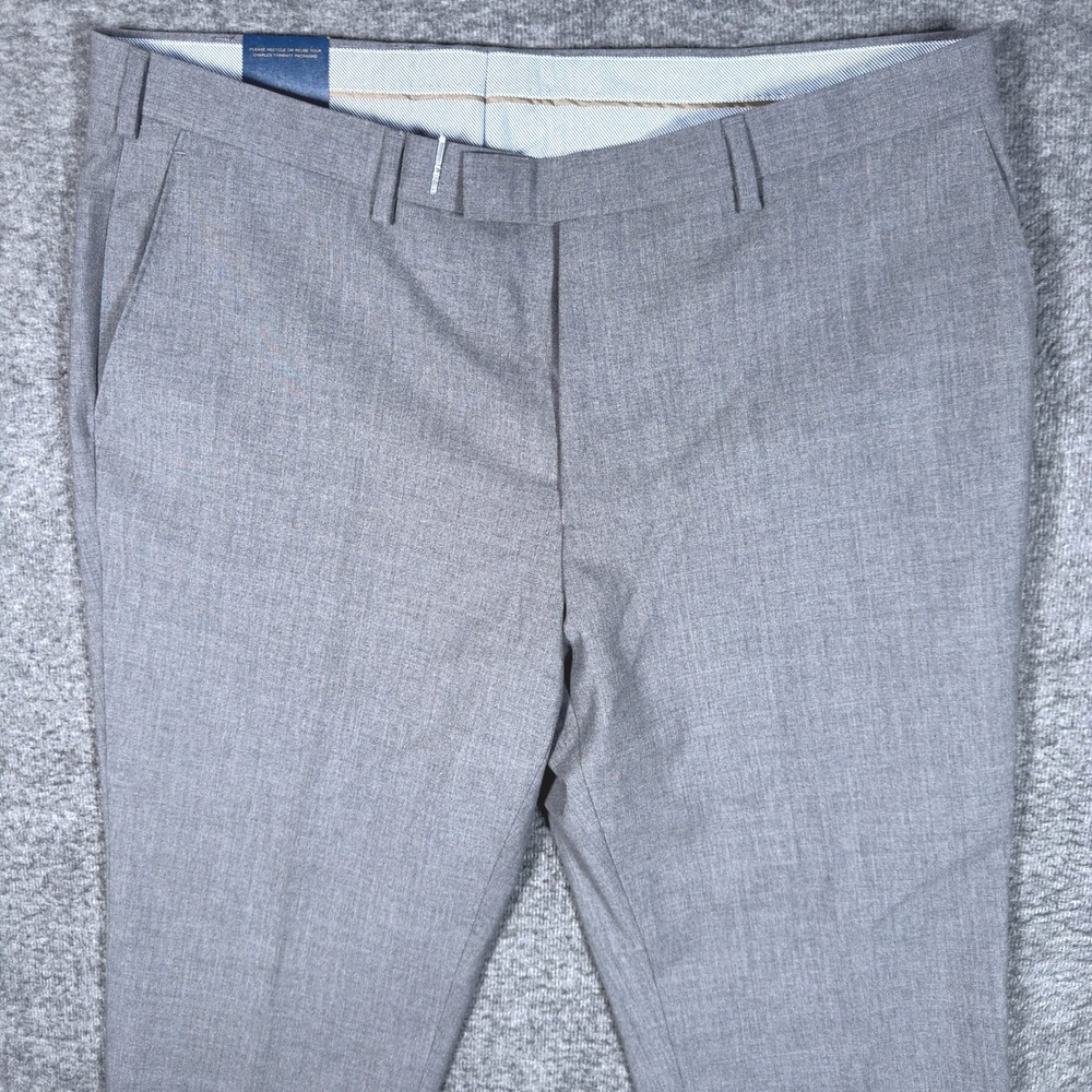 Charles Tyrwhitt Suit Trousers Mens 38U Grey Slim Fit Ultimate Performance Wool